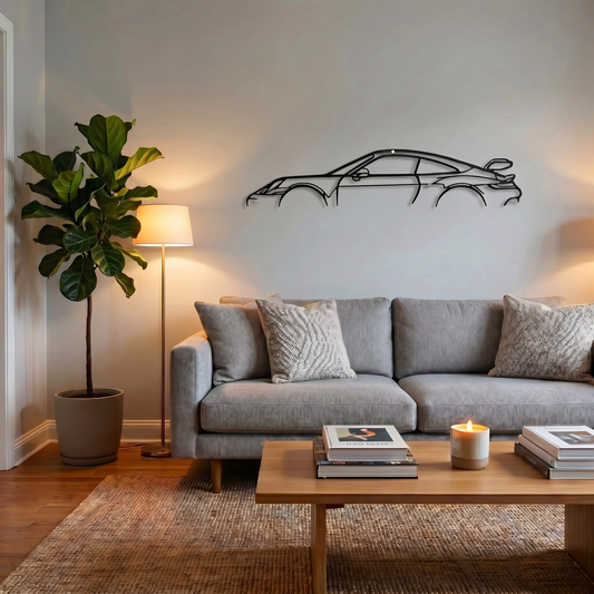 911 GT3 RS Metal Car Silhouette Wall Art