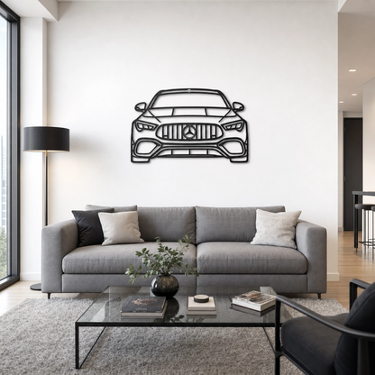 CLA 45S Front Metal Car Silhouette Wall Art