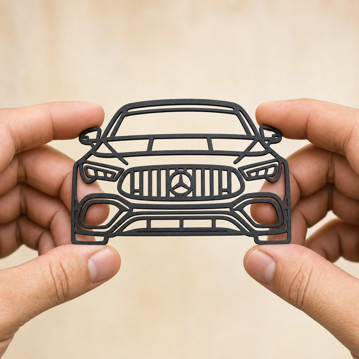 CLA 45S Front Metal Car Silhouette Wall Art