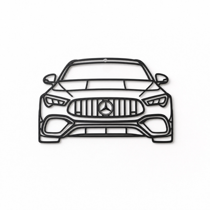 CLA 45S Front Metal Car Silhouette Wall Art