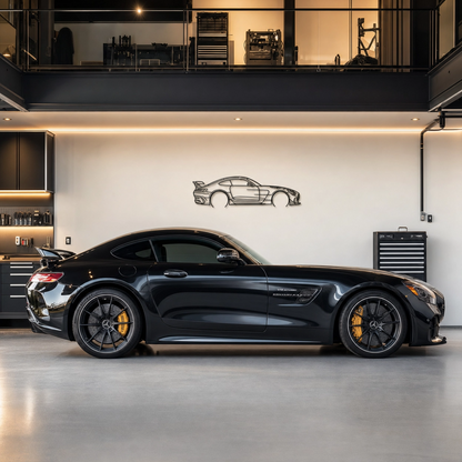 AMG GT Metal Car Silhouette Wall Art