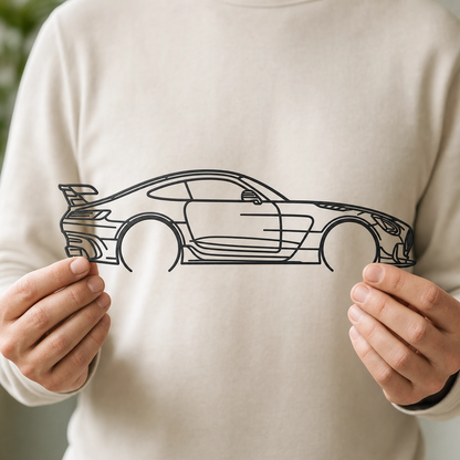 AMG GT Metal Car Silhouette Wall Art