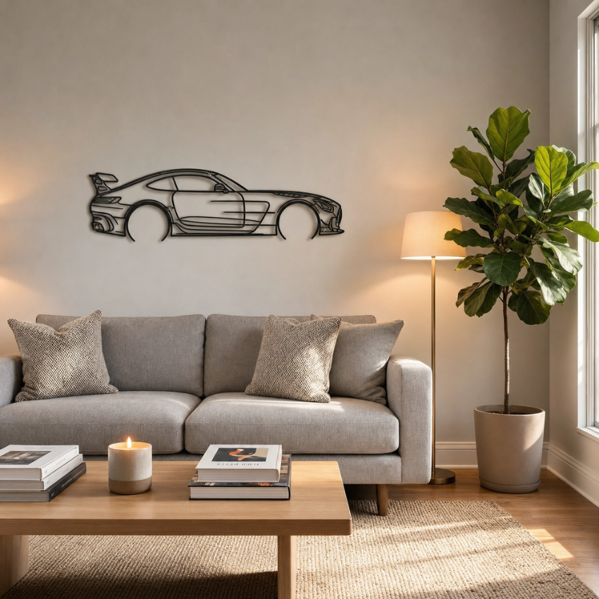 AMG GT Metal Car Silhouette Wall Art