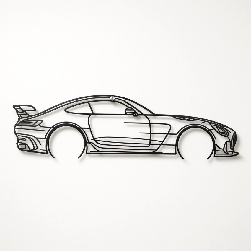 AMG GT Metal Car Silhouette Wall Art