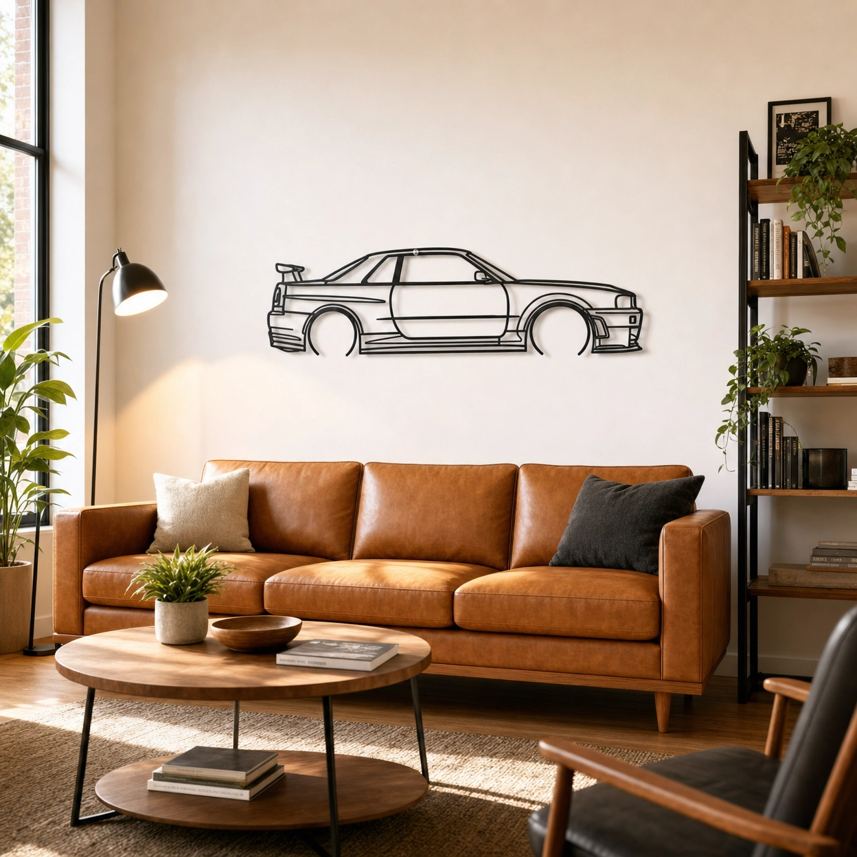 Skyline R34 GT-R Metal Car Silhouette Wall Art
