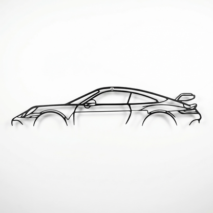 911 GT3 RS Metal Car Silhouette Wall Art