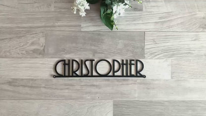 Custom Metal Name Sign – Personalized Business or Office Wall Decor – Modern Steel Word Plaque – Laser Cut Metal Sign for Home or Workspace